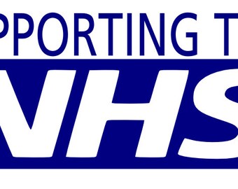 NHS Charity Support Car/Van Sticker - Modern Vinyl Decal For Nurse, Doctor, Hospital Window Or Wall (Multiple Colors Available)