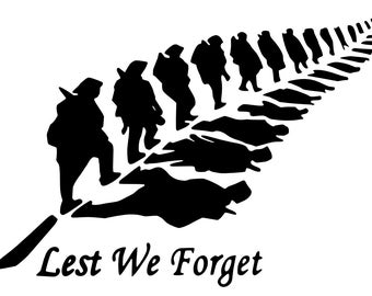 Lest We Forget Heroes Soldier/Military/Charity Car / Van Sticker (Vinyl Decal)