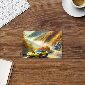 Tarjeta de felicitación de conducción Corvette ZO6