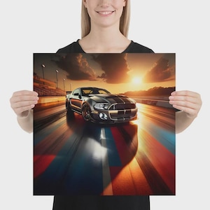 Shelby GT500 Mustang Poster: Classic Muscle Car Garage Art