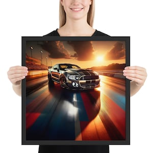 Shelby GT500 Mustang Poster: Vintage Muscle Car Wall Art