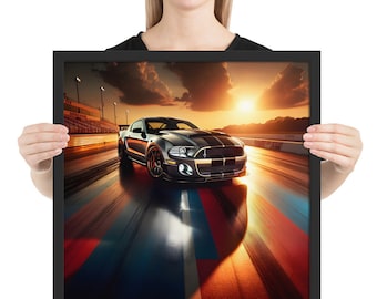 Shelby GT500 Mustang Poster: Vintage Muscle Car Wall Art