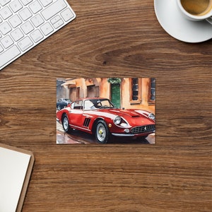 Ferrari 296 GTB Christmas Card: Supercar Holiday Greeting-Free Shipping