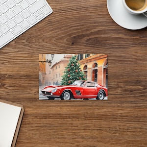 Ferrari Christmas Card: Supercar Holiday Greeting-Free Shipping