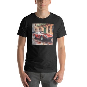 Red Italian Sports Car Christmas T-Shirt: GT Supercar Graphic-Free Shipping