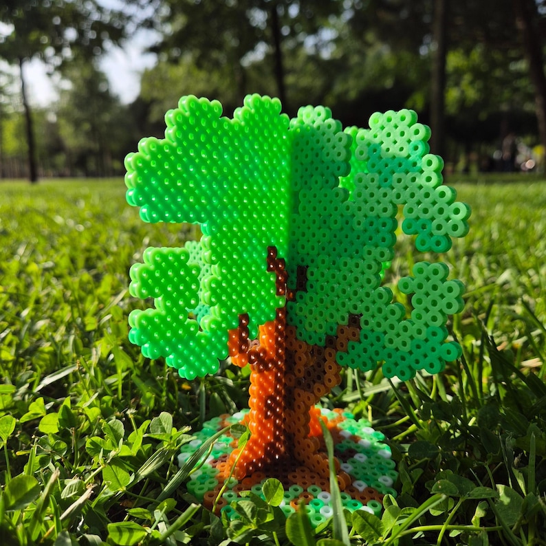 3D Spring Tree Hama Bead Pattern: Pixel Art DIY (digital Download) - Etsy