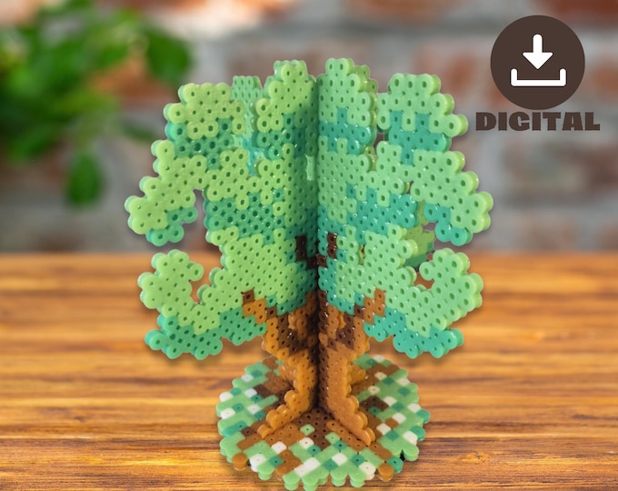 3D Spring Tree Hama Bead Pattern: Pixel Art DIY (digital Download) - Etsy