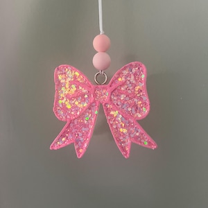 Pink Bow Freshie, Coquette Bow Freshie, Air Freshener, Gift, Scented Car Freshie, Bow Lovers, Aroma Beads, Car accessaries