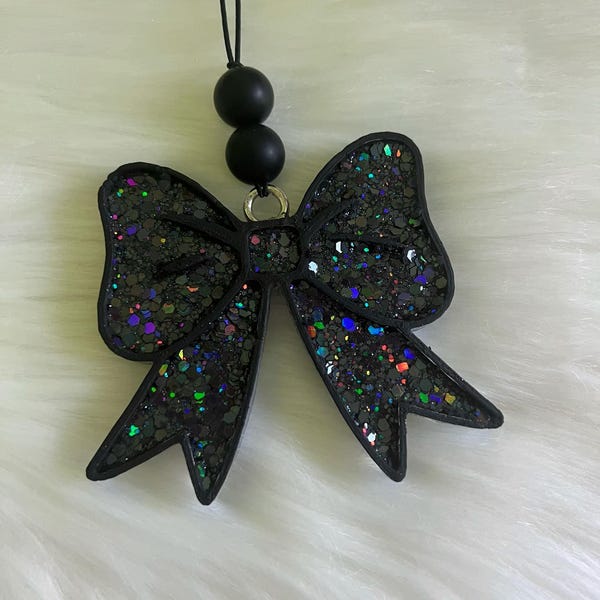 Bow Freshie, Holographic Freshie, Coquette, Coquette Bow Car Freshie, Car Freshener,  Gift, Scented Car Freshie, Vent Clips, Car accessories