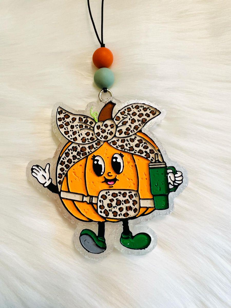 Boujee Pumpkin Freshie,  Freshie, Halloween Vibes, Car Freshener, Scented Freshie, Halloween, Room Freshener, Stanley, Crossbody, Fall Vibes
