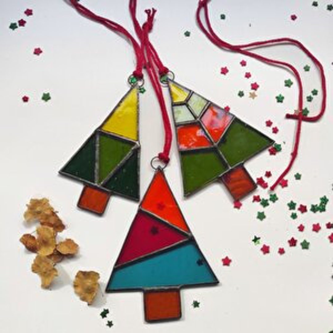 Stained Glass Pine Tree Etsy