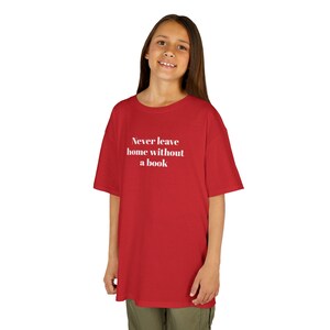 Kids Book Lover T-Shirt: Never Leave Home Without a Book