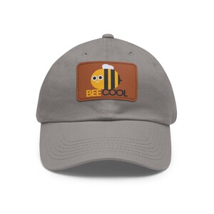 Bee Dad Hat, Leather Patch Chino Twill Baseball Cap