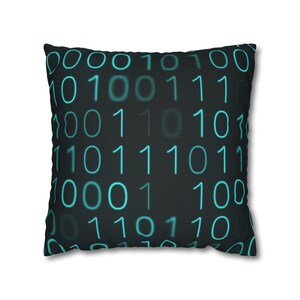 Binary Code Pillowcase | Polyester Square Pillowcase image 15