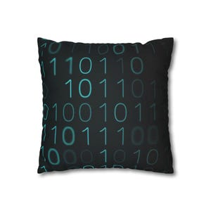 Binary Code Pillowcase | Polyester Square Pillowcase image 4