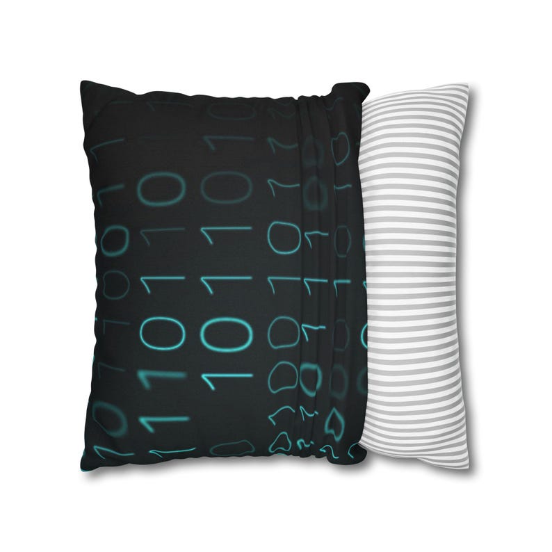 Binär Code Kissenbezug | Polyester quadratischer Kissenbezug Bild 18