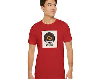 Check Engine Light Unisex Tee | Gift for Car Lovers, Automotive Humor, Mechanic T-Shirt, Funny Car Shirt, Engine Check Apparel