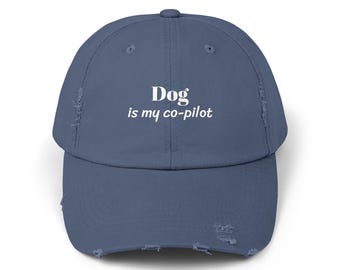 Dog Lover's Distressed Cap, Vintage Cap for Pet Owners, Gifts for Dog Moms, Casual Fashion Hat, Dog Themed Accessories