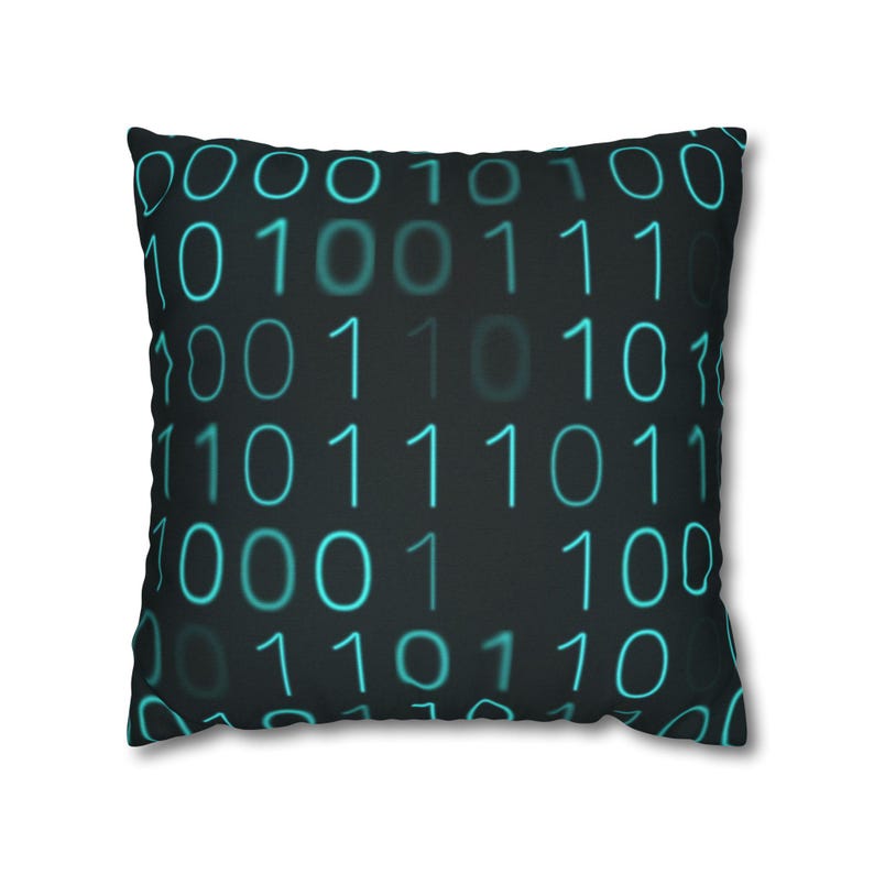 Binär Code Kissenbezug | Polyester quadratischer Kissenbezug Bild 15
