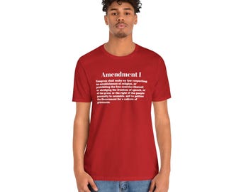 Erste Änderung Unisex-T-Shirt: Meinungsfreiheit Statement Shirt