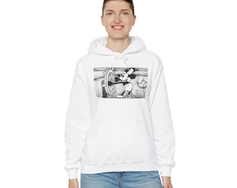 Steamboat Willie Hoodie, Vintage Mickey Mouse Sweatshirt, Disney Fan Gift