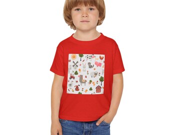 Bauernhof Tiere Kleinkind-T-Shirt - Kinder-Grafik-T-Shirt