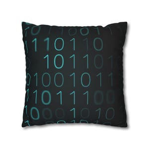 Binary Code Pillowcase | Polyester Square Pillowcase image 17