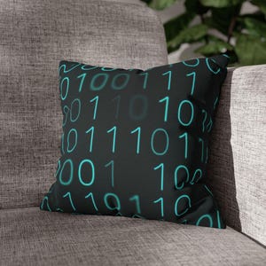 Binary Code Pillowcase | Polyester Square Pillowcase image 7