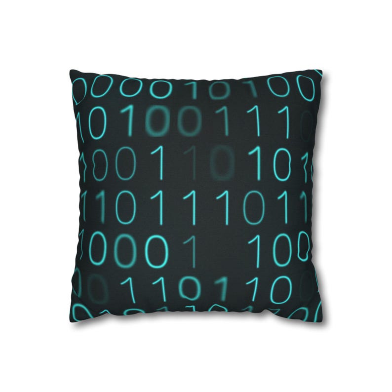 Binary Code Pillowcase | Polyester Square Pillowcase image 2