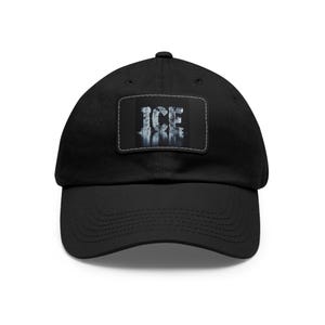 Boné Ice-Dad, Boné estiloso para o Dia dos Pais, Boné de beisebol com detalhe em couro, Acessório masculino moderno, Presente exclusivo para o papai, Boné hipster para atividades ao ar livre.
