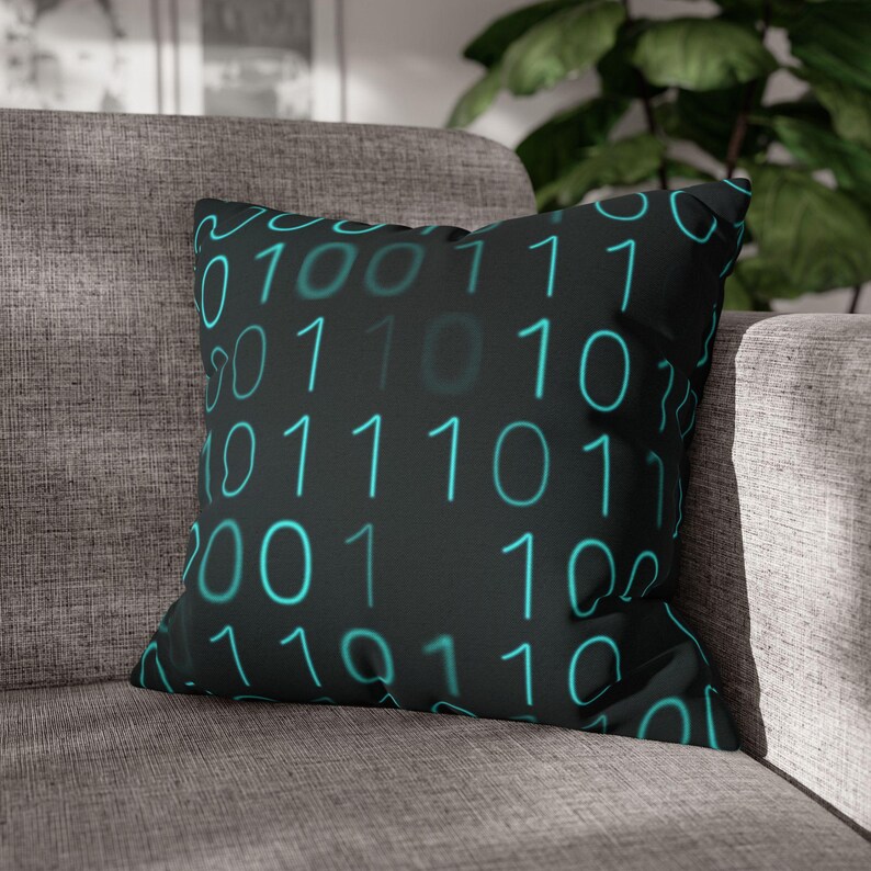Binary Code Pillowcase | Polyester Square Pillowcase image 20