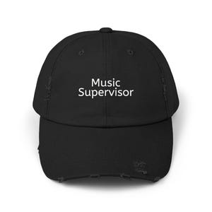 Music Supervisor Cap: Vintage Distressed Cotton Baseball Hat