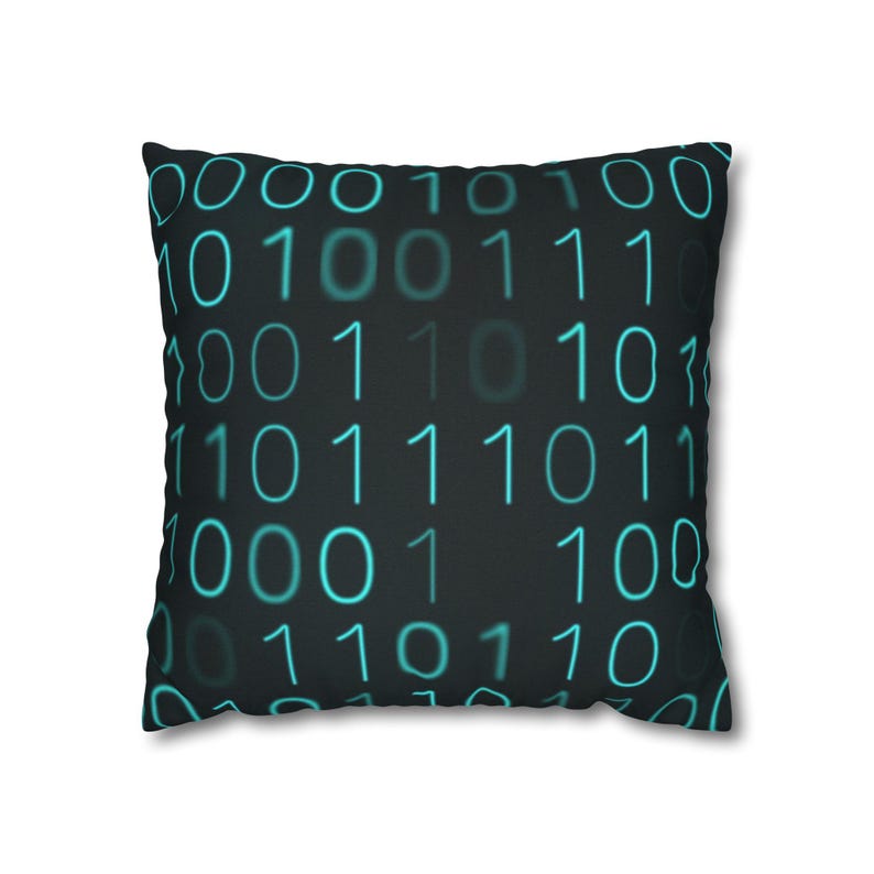 Binär Code Kissenbezug | Polyester quadratischer Kissenbezug Bild 8