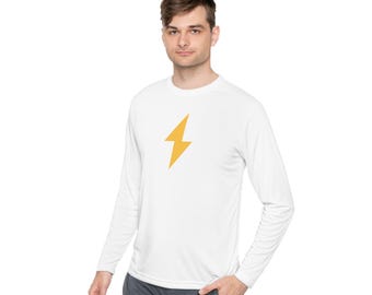 Lightning Bolt  Shirt - Long Sleeve Tee, Unisex Top, Graphic Tee, Sun and Lightning Bolt Design, Casual Tee