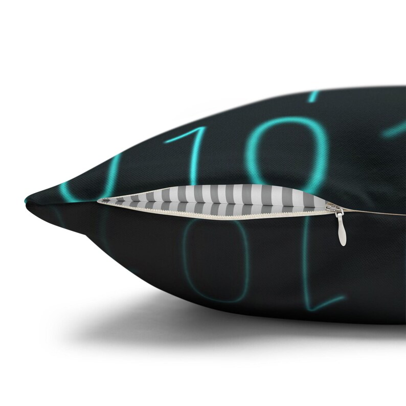 Binär Code Kissenbezug | Polyester quadratischer Kissenbezug Bild 5