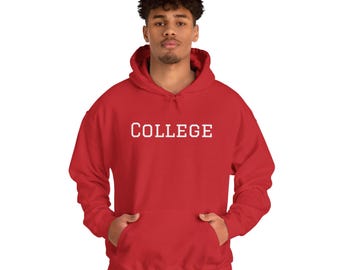 College Unisex Hoodie Sweatshirt, Kuscheliger Pullover für Studenten, Universitäts Bekleidung, Akademisches Geschenk, Warme Pullover Kleidung