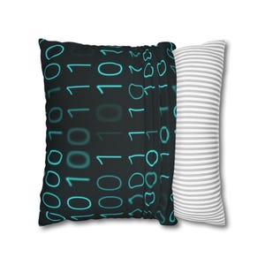 Binary Code Pillowcase | Polyester Square Pillowcase image 16