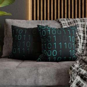 Binary Code Pillowcase | Polyester Square Pillowcase image 14