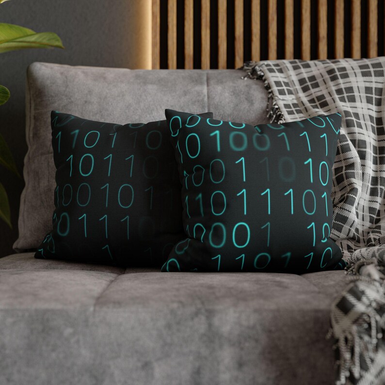 Binary Code Pillowcase | Polyester Square Pillowcase image 8