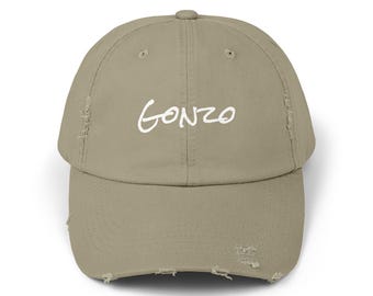 Gorra Gonzo desgastada, gorra de béisbol vintage, gorra de camionero unisex, gorra retro snapback, gorra para el sol al aire libre
