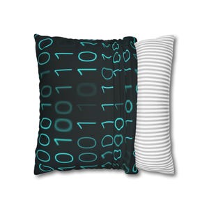 Binary Code Pillowcase | Polyester Square Pillowcase image 10