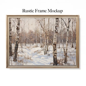 Rustic Frame Mockup | Antique Wall Art Mockup | Vintage Frame Mockup | Horizontal Wood Mockup Frame | ISO Frame Mockup | PSD JPG