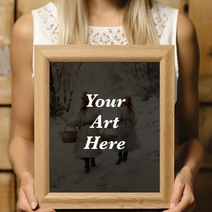 Rustic Frame Mockup | Farmhouse Decor Cottagecore Wall Art Mockup | Vintage Frame Mockup | Wood Mockup Frame | 2 PSD files