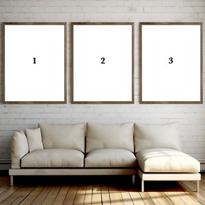 3 Frame-mockup instellen | Minimalistische muurkunst mockup | Boho houten frame mockup | Verticaal houten mockupframe | ISO Frame Mockup Drie Set