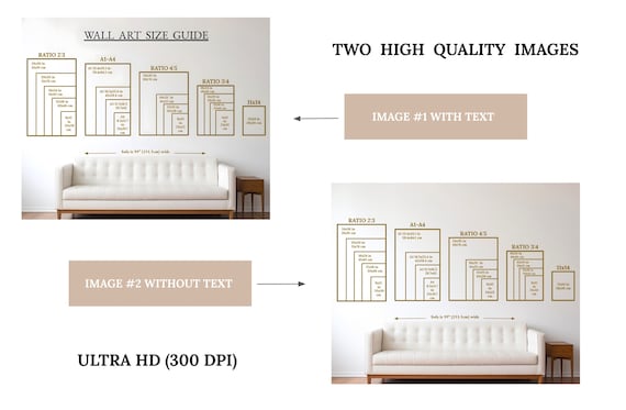 Wall Art Size Guide Frame Size Guide Print Size Guide Digital Print Size Guide Wall Art Ratio Guide Art Size Guide Digital Download