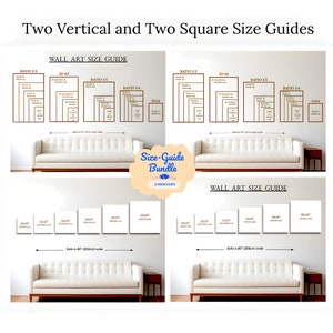 Wall Art Size Guide Bundle 4 Frame Size Guide Print Size Guide Digital Print Size Guide Wall Art Ratio Guide Art Size Guide Digital Download
