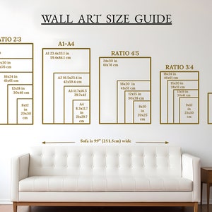 Wall Art Size Guide Frame Size Guide Print Size Guide Digital Print Size Guide Wall Art Ratio Guide Art Size Guide Digital Download