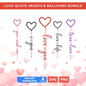 Romantic Love Quotes SVG, Bedroom Sign SVG, Romantic Sign svg, Valentine svg, Love svg, Marriage svg Love Quote Hearts Balloons Bundle SVG