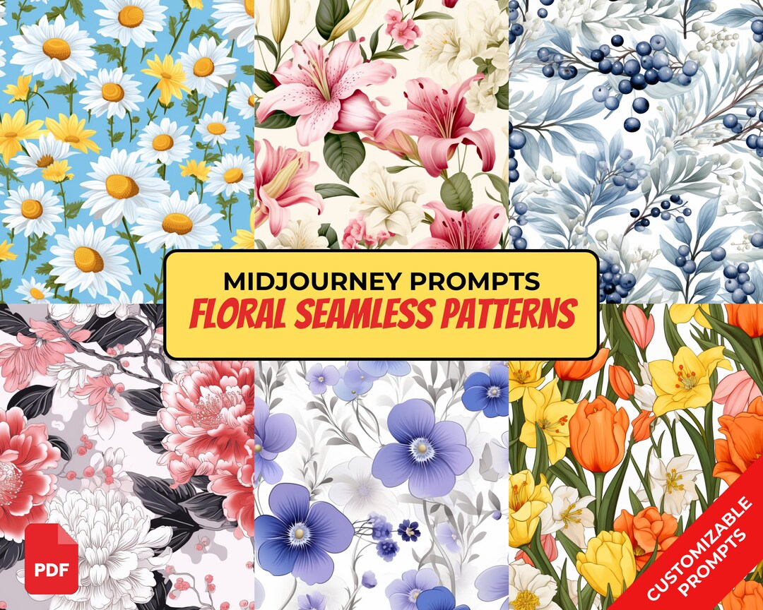 Floral Seamless Pattern Midjourney Prompts AI Art Creation With ...