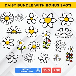 Daisy SVG bundle Daisy png Simple daisy svg Daisy monogram Daisy Split Monogram Daisy logo Daisy svg cricut Flower Svg Summer Daisy Monogram